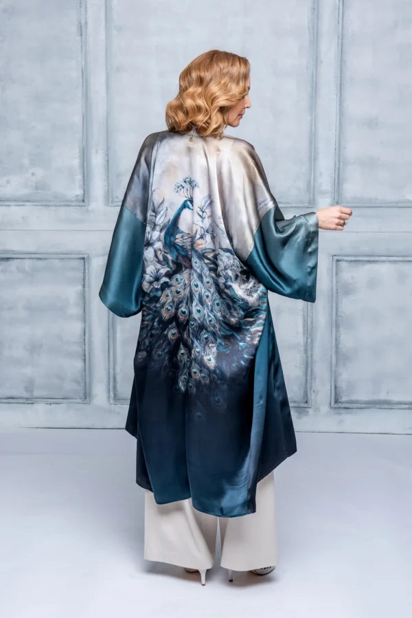 Grace Blue Silk Kimono