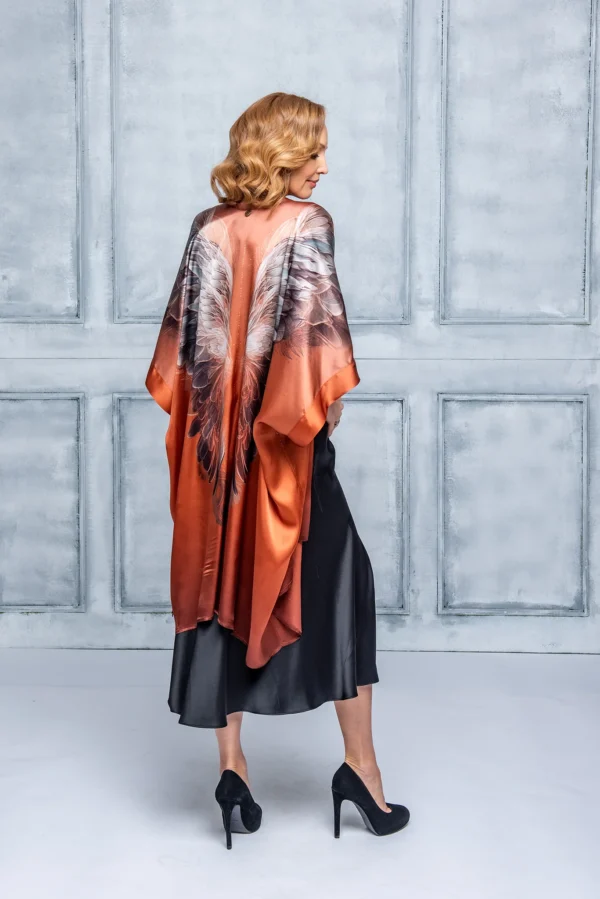 Terracota Silk Kimono - Image 4