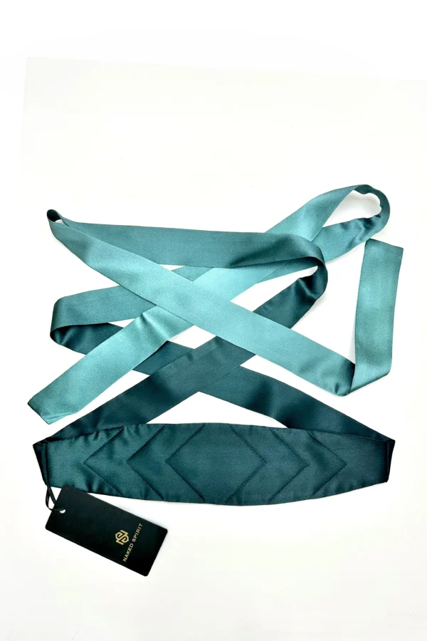 Aurora Green Silk Belt